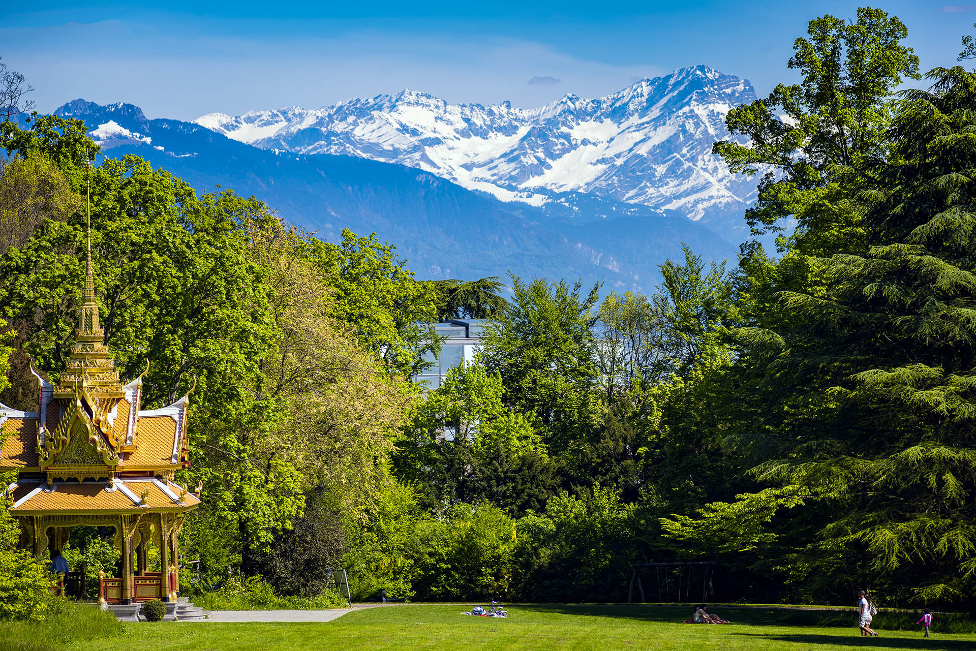 Le Parc du Denantou et le Pavillon Thaï, Lausanne