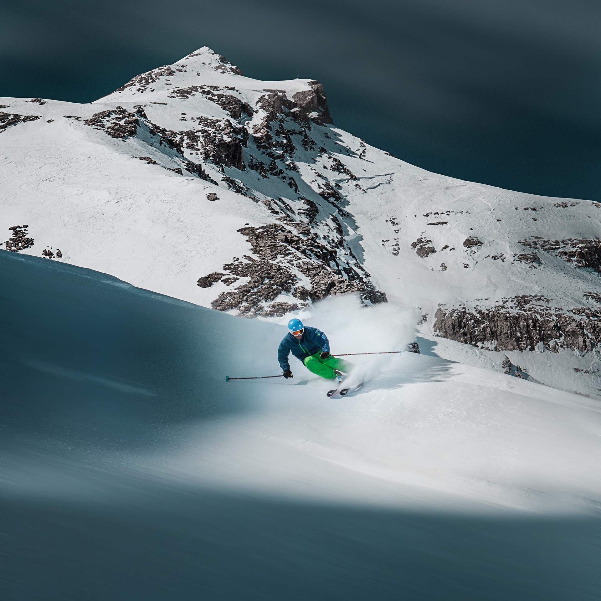 Skieur au Glacier 3000