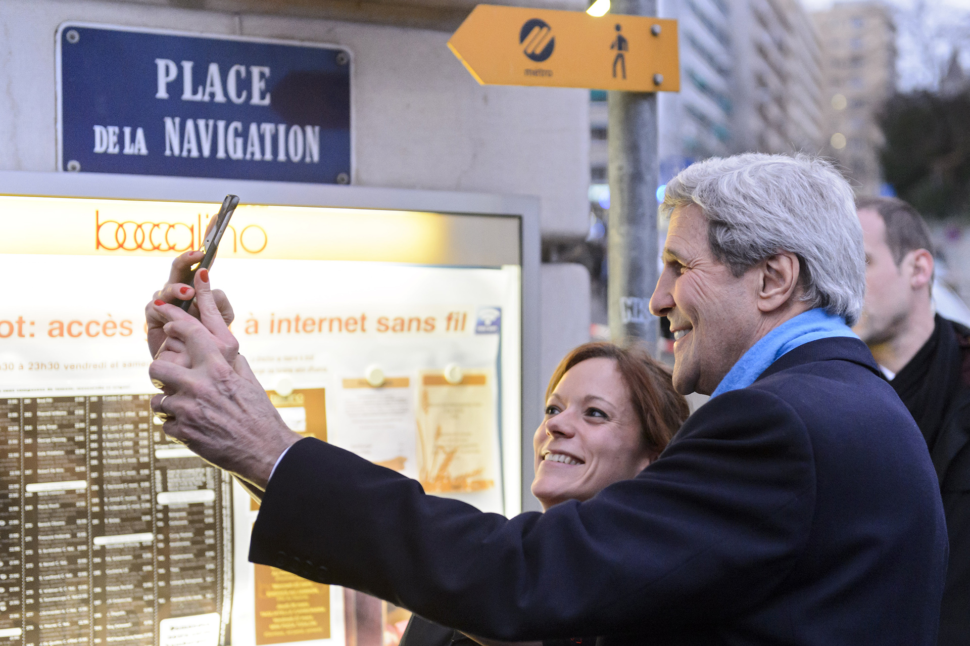 John Kerry en voyage à Lausanne