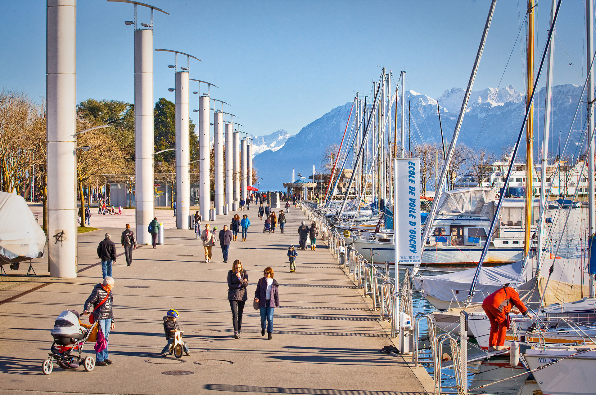 Balade hivernal sur les quais d'Ouchy