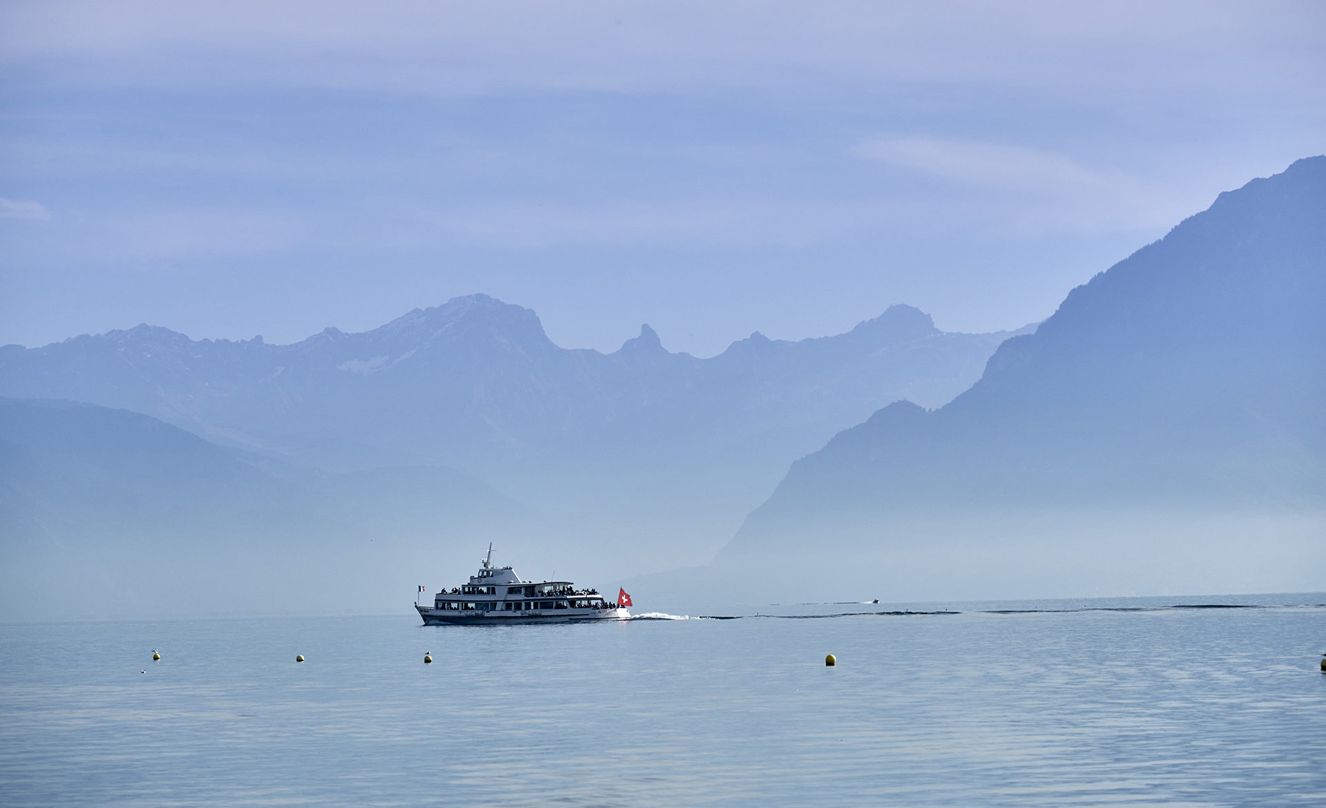 Le Lac Léman un jour d'automne