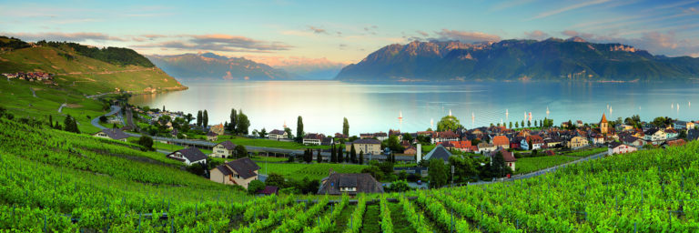 Vue panoramique de la région de Lavaux