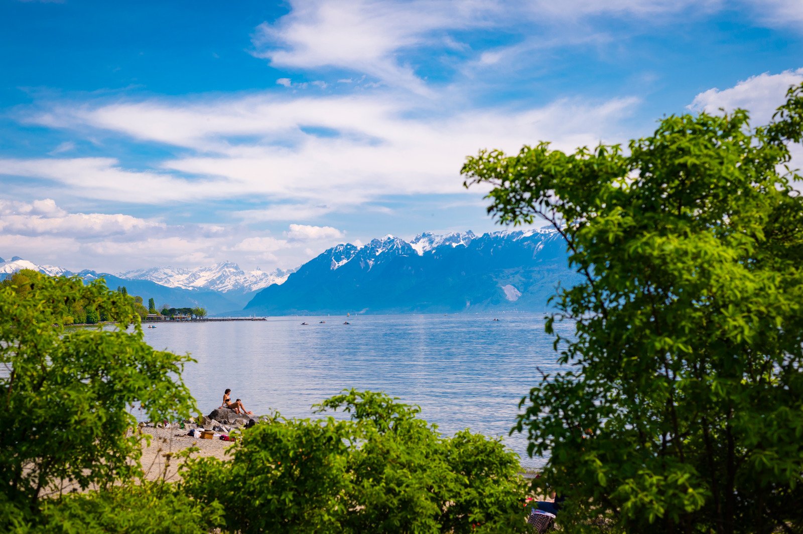 Vue panoramique sur le lac Leman