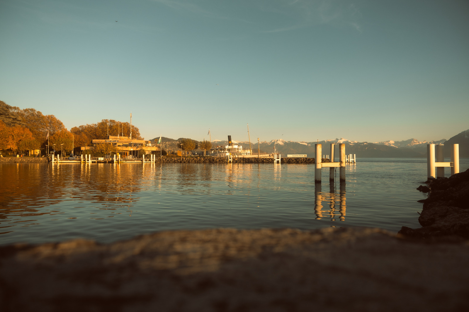 Vue sur les quais d'Ouchy